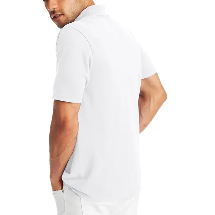 Wholesale B2B: Hanes Men’s X-Temp Midweight Short Sleeve Polo White Shirt