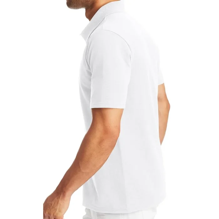 Wholesale B2B: Hanes Men’s X-Temp Midweight Short Sleeve Polo White Shirt