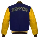 Milwaukee Brewers Letterman Yellow and Blue Jacket