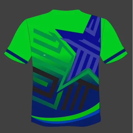 Custom Green & Blue Sublimated Soccer Jersey - Konaa Crafts Team Uniform