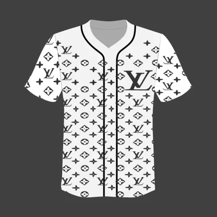 Custom White Baseball Jersey with Monogram Print - Konaa Crafts