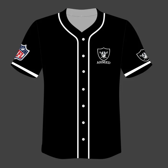 Konaa Crafts Custom NFL & Raiders Baseball Jersey - Personalized Pakistani Manufacturer