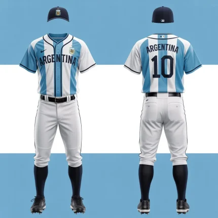 Classic Retro Cream & Navy Baseball Uniform Set | Wholesale Baseball League Uniforms (Vintage Full Kit)